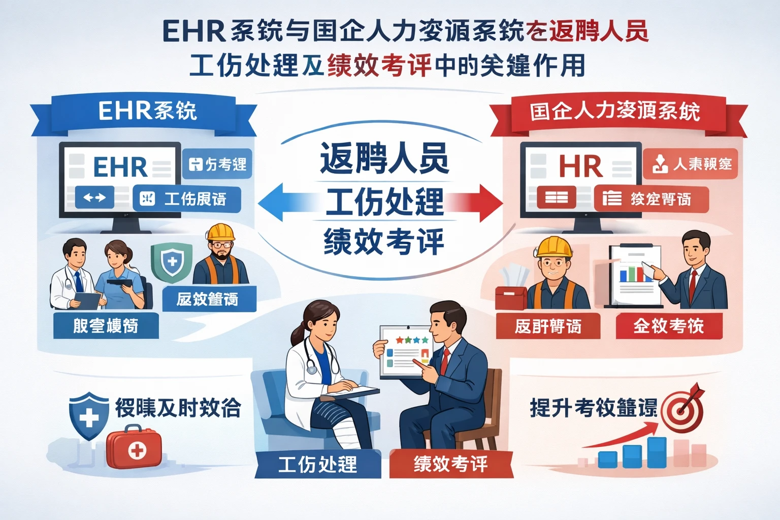 EHR系统与国企人力资源系统在返聘人员工伤处理及绩效考评中的关键作用