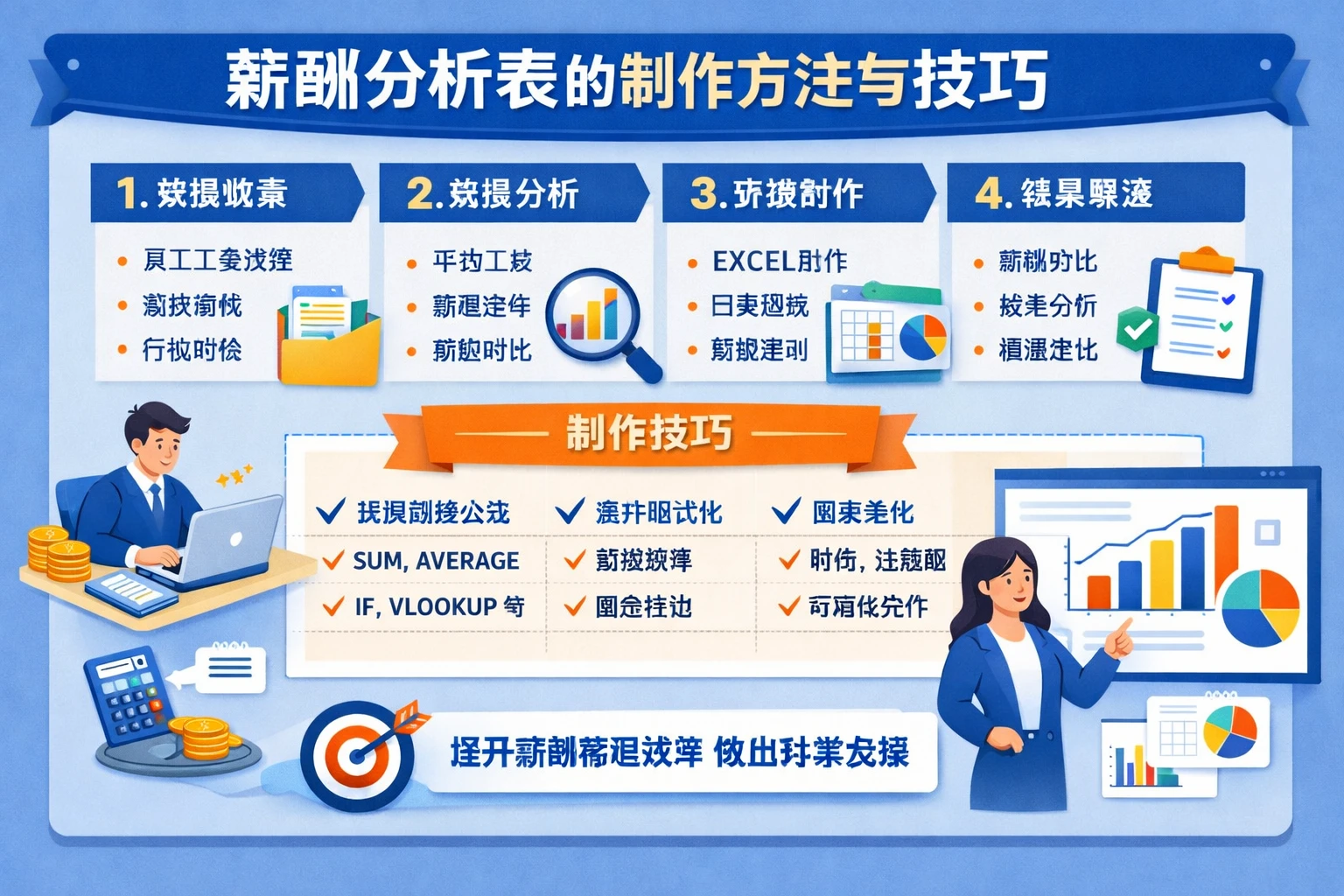 薪酬分析表的制作方法与技巧