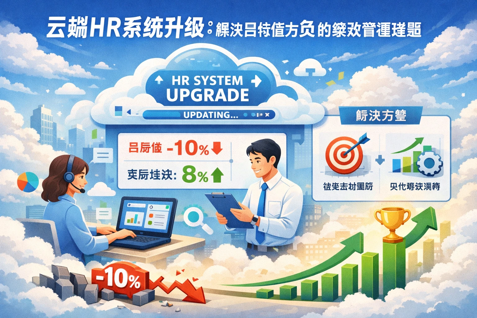 云端HR系统升级:解决目标值为负的绩效管理难题