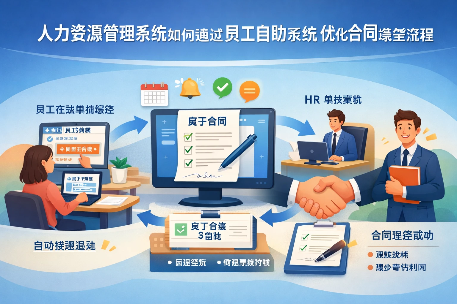 人力资源管理系统如何通过员工自助系统优化合同续签流程