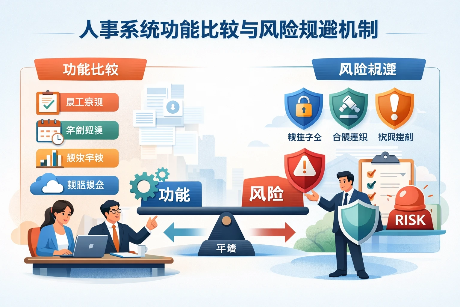 人事系统功能比较与风险规避机制