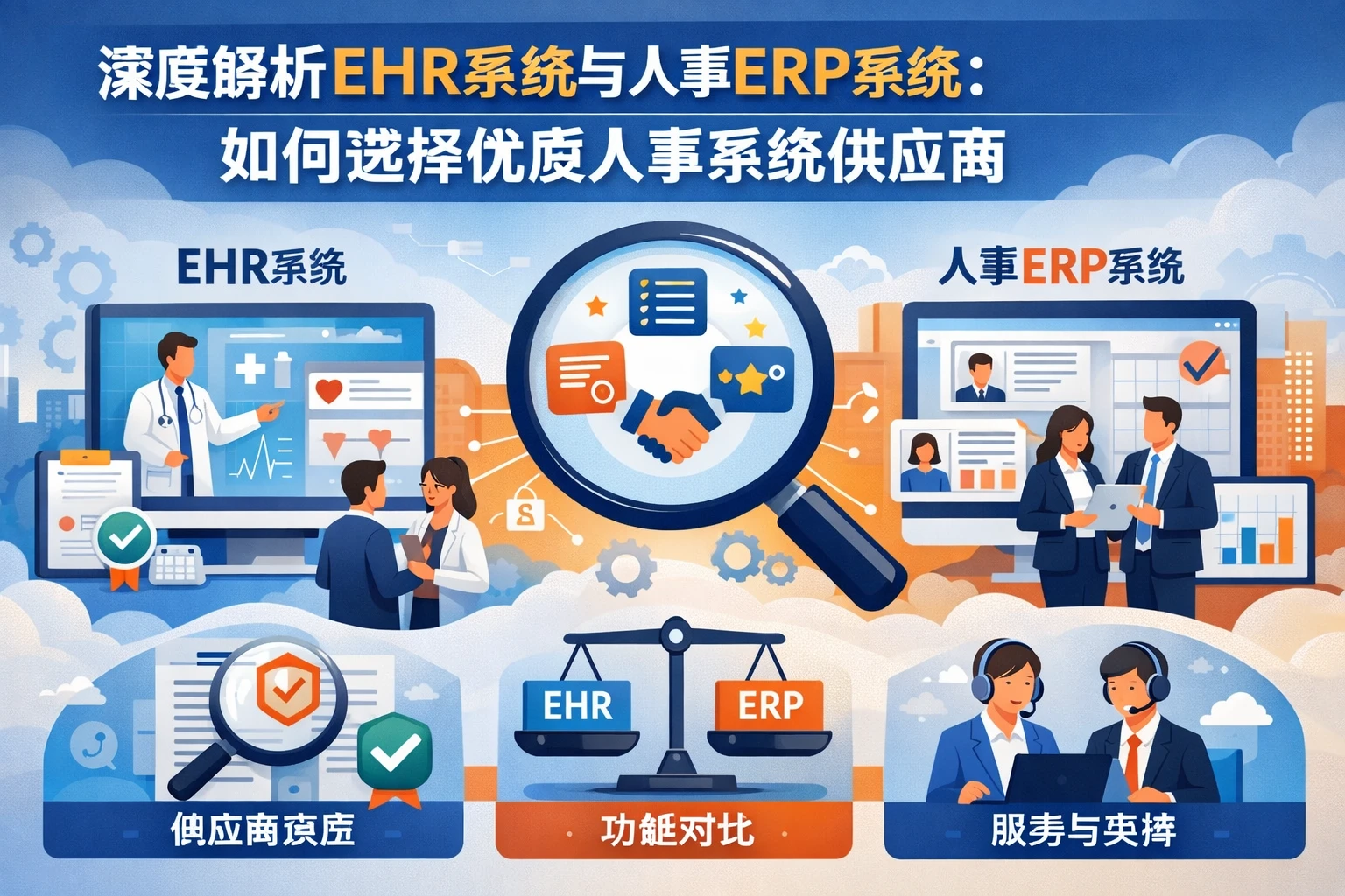 深度解析EHR系统与人事ERP系统：如何选择优质人事系统供应商