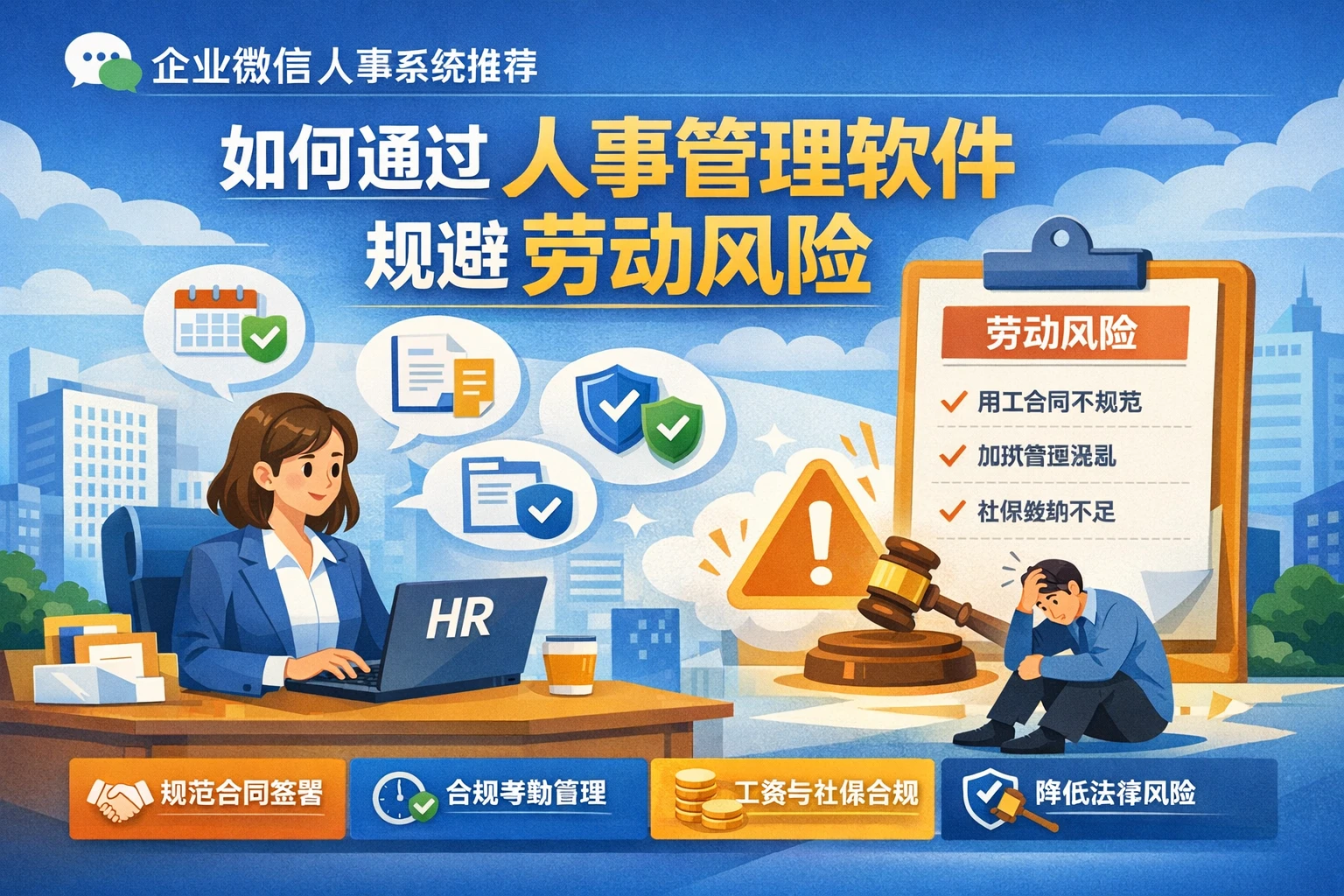 企业微信人事系统推荐：如何通过人事管理软件规避劳动风险