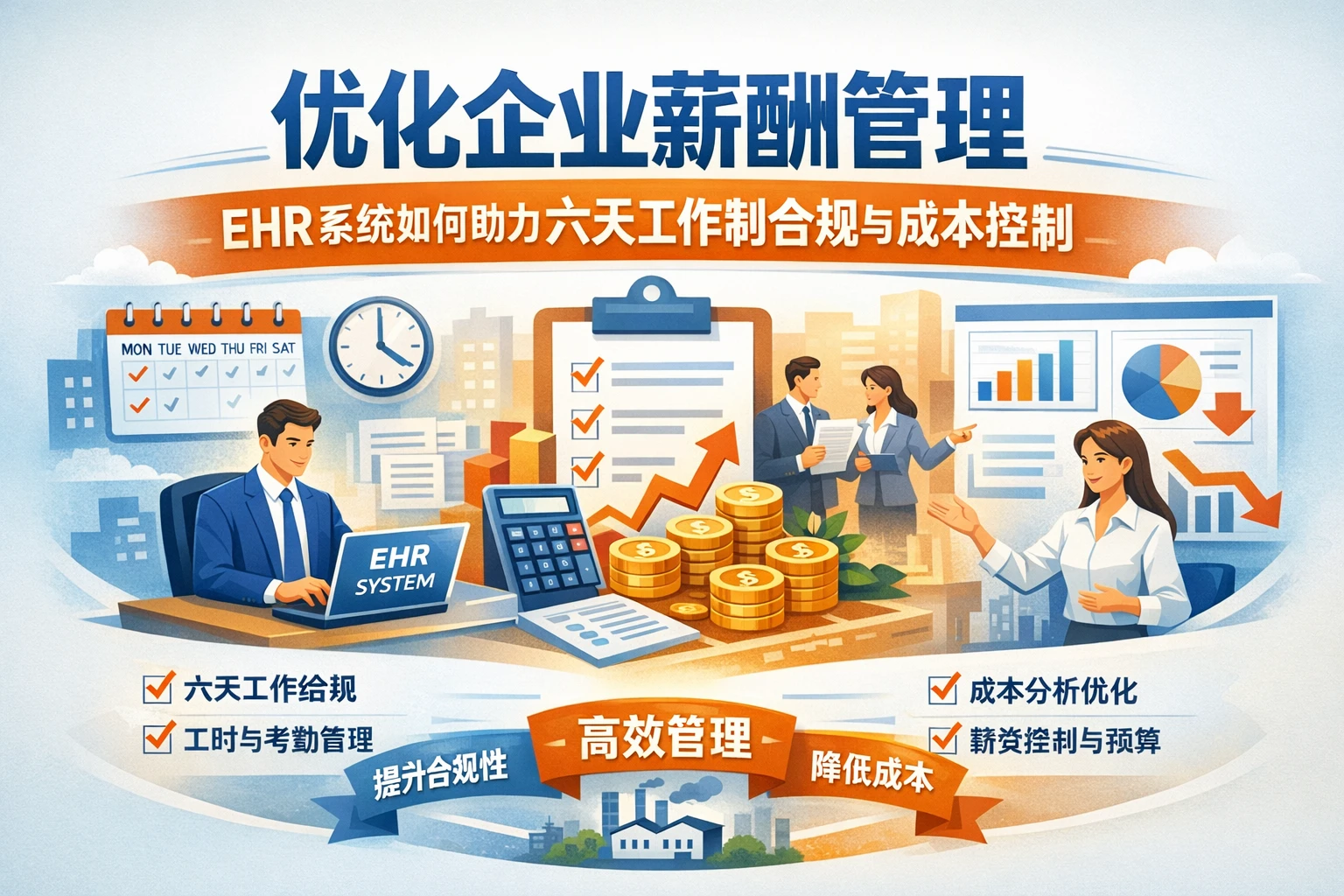 优化企业薪酬管理:EHR系统如何助力六天工作制合规与成本控制
