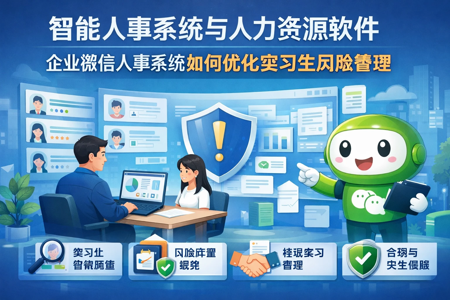 智能人事系统与人力资源软件：企业微信人事系统如何优化实习生风险管理