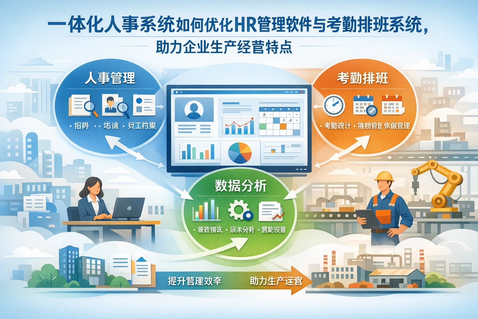 一体化人事系统如何优化HR管理软件与考勤排班系统，助力企业生产经营特点