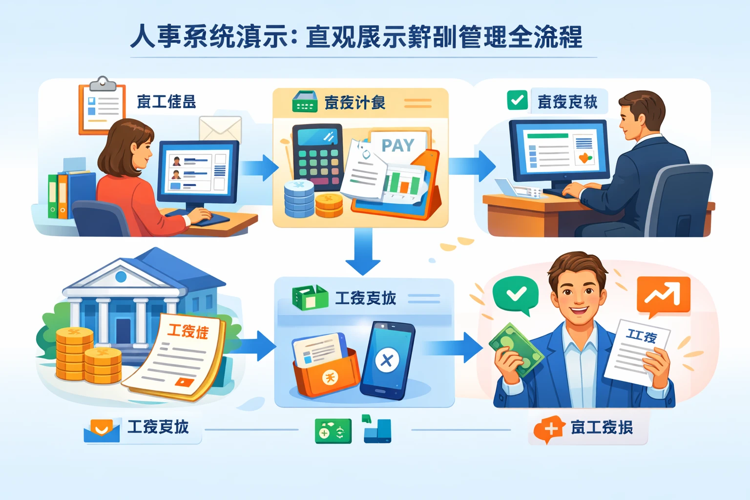 人事系统演示：直观展示薪酬管理全流程