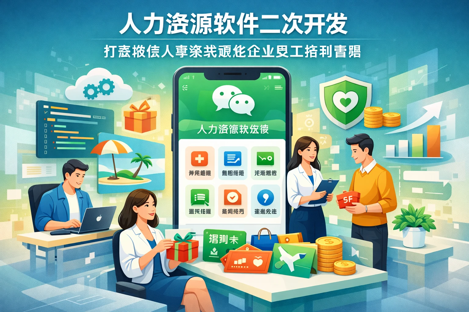 人力资源软件二次开发：打造微信人事系统赋能企业员工福利管理