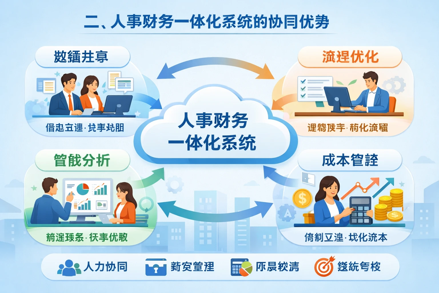 二、人事财务一体化系统的协同优势