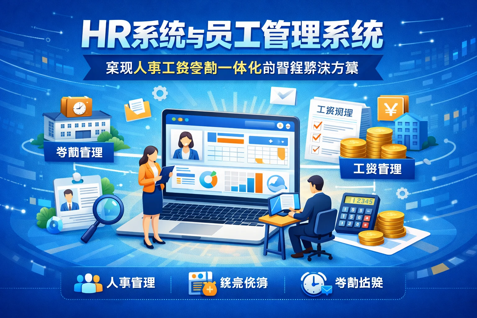 HR系统与员工管理系统：实现人事工资考勤一体化的智能解决方案