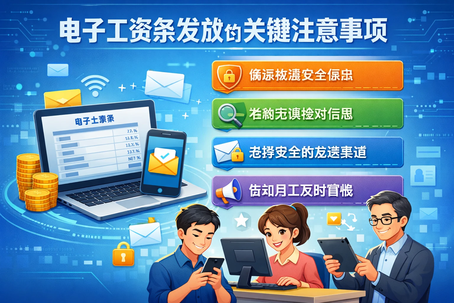 电子工资条发放的关键注意事项