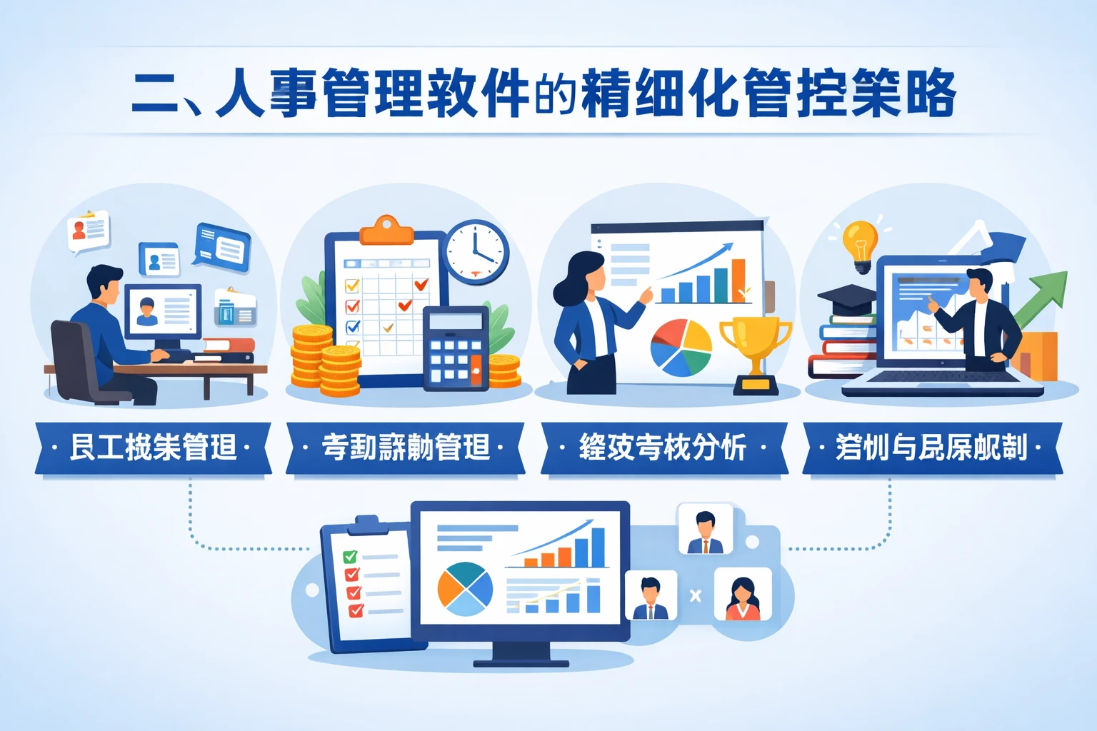 二、人事管理软件的精细化管控策略