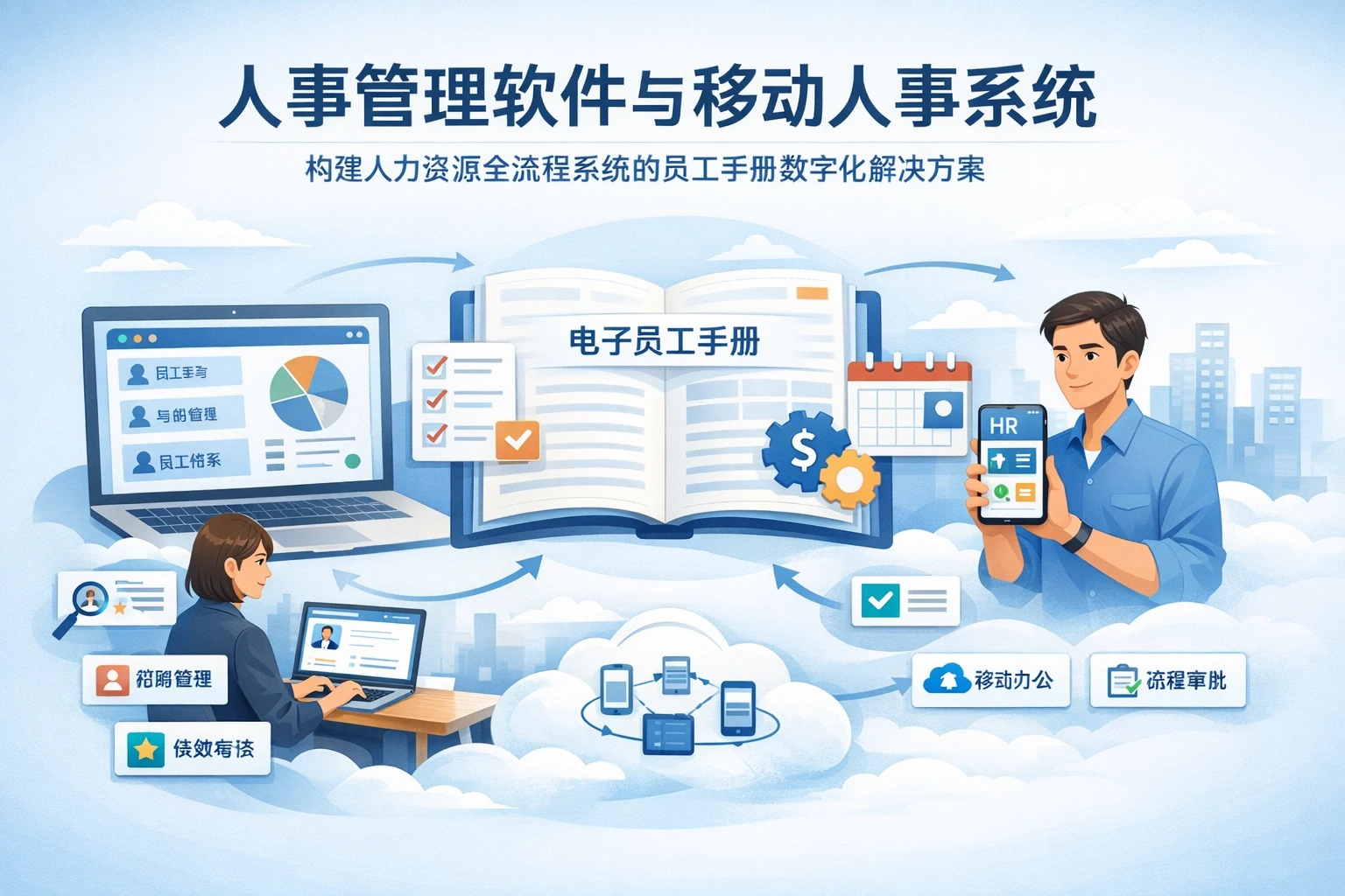 人事管理软件与移动人事系统：构建人力资源全流程系统的员工手册数字化解决方案