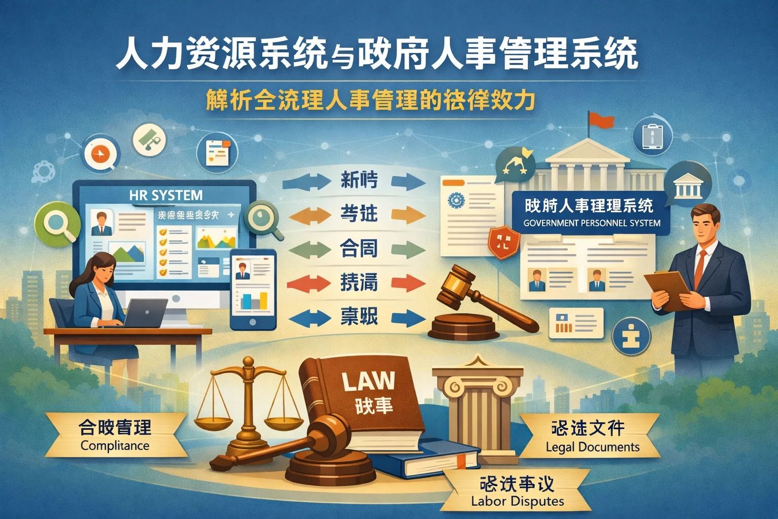 人力资源系统与政府人事管理系统:解析全流程人事管理的法律效力