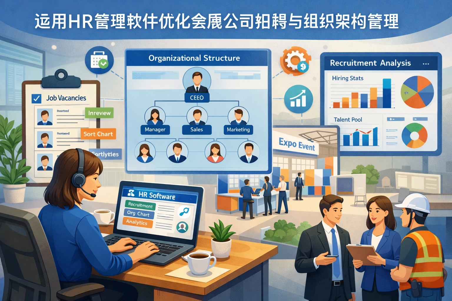 运用HR管理软件优化会展公司招聘与组织架构管理