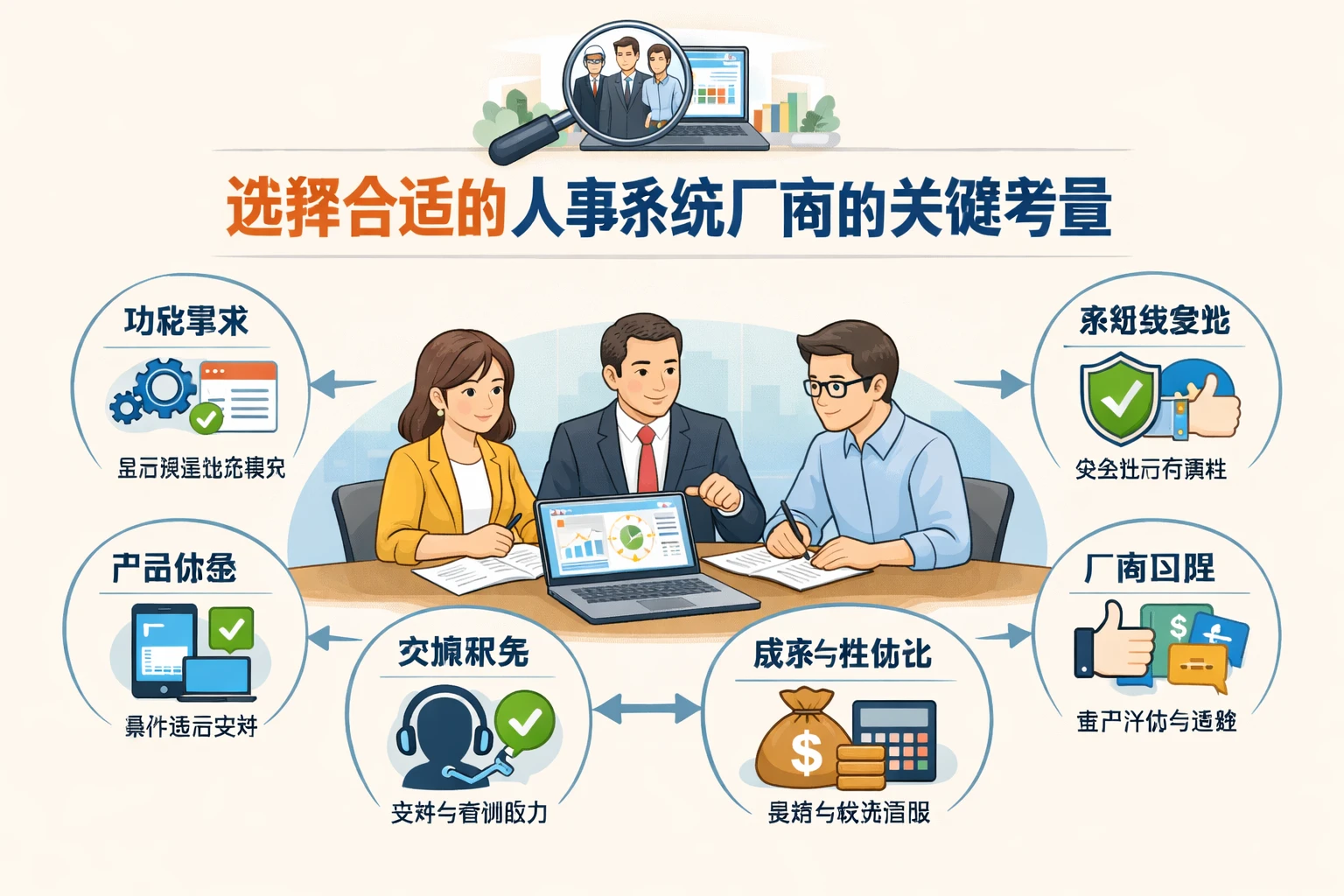 选择合适的人事系统厂商的关键考量