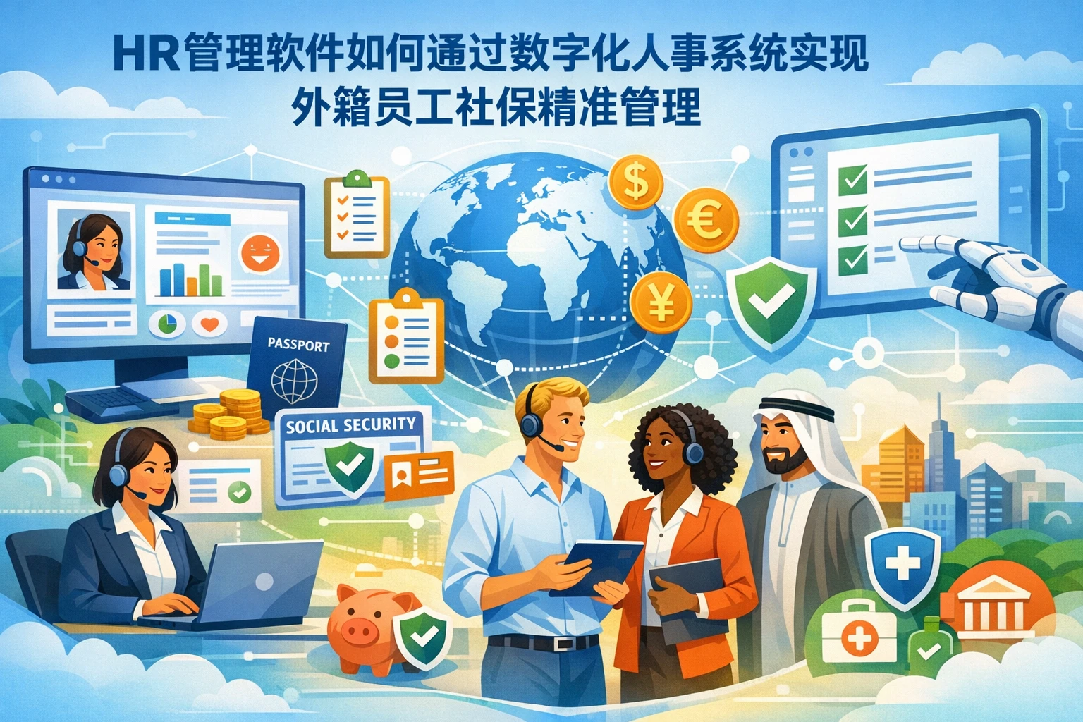 HR管理软件如何通过数字化人事系统实现外籍员工社保精准管理