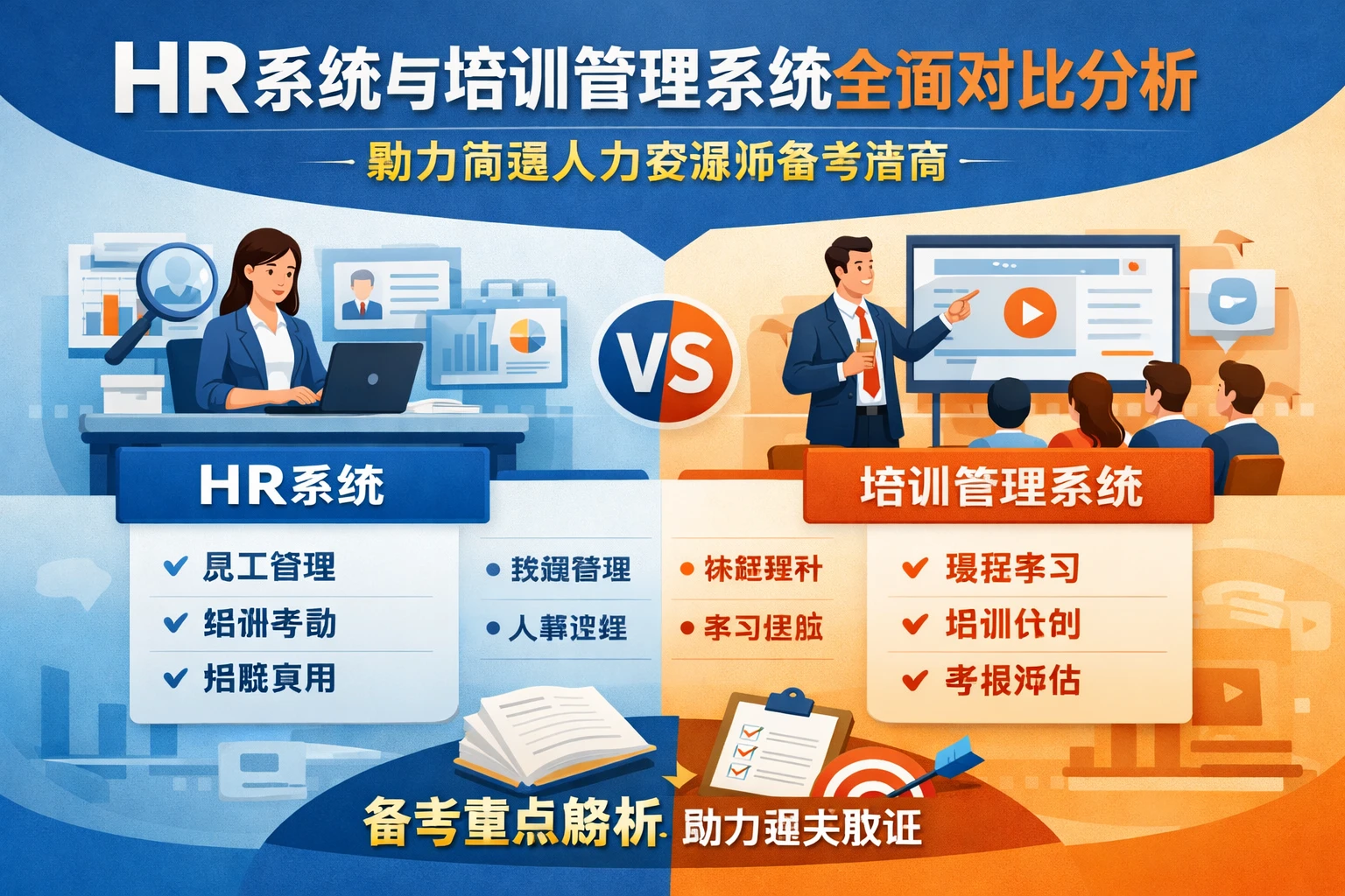 HR系统与培训管理系统全面对比分析：助力南通人力资源师备考指南