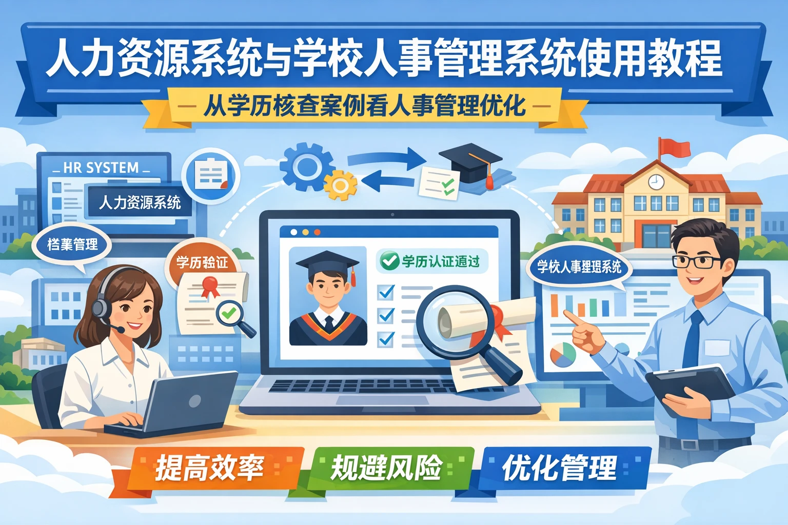 人力资源系统与学校人事管理系统使用教程:从学历核查案例看人事管理优化