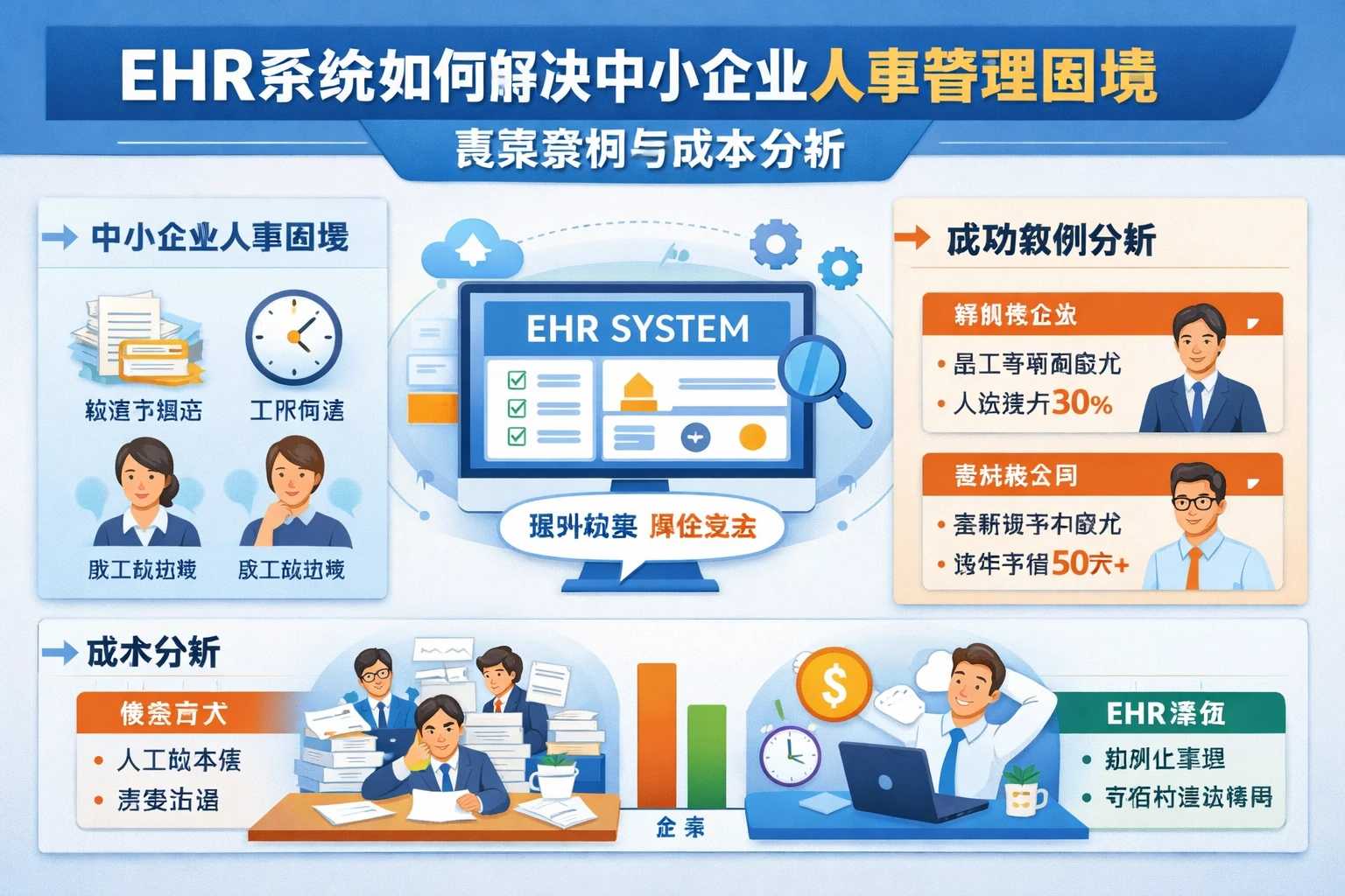 EHR系统如何解决中小企业人事管理困境：真实案例与成本分析