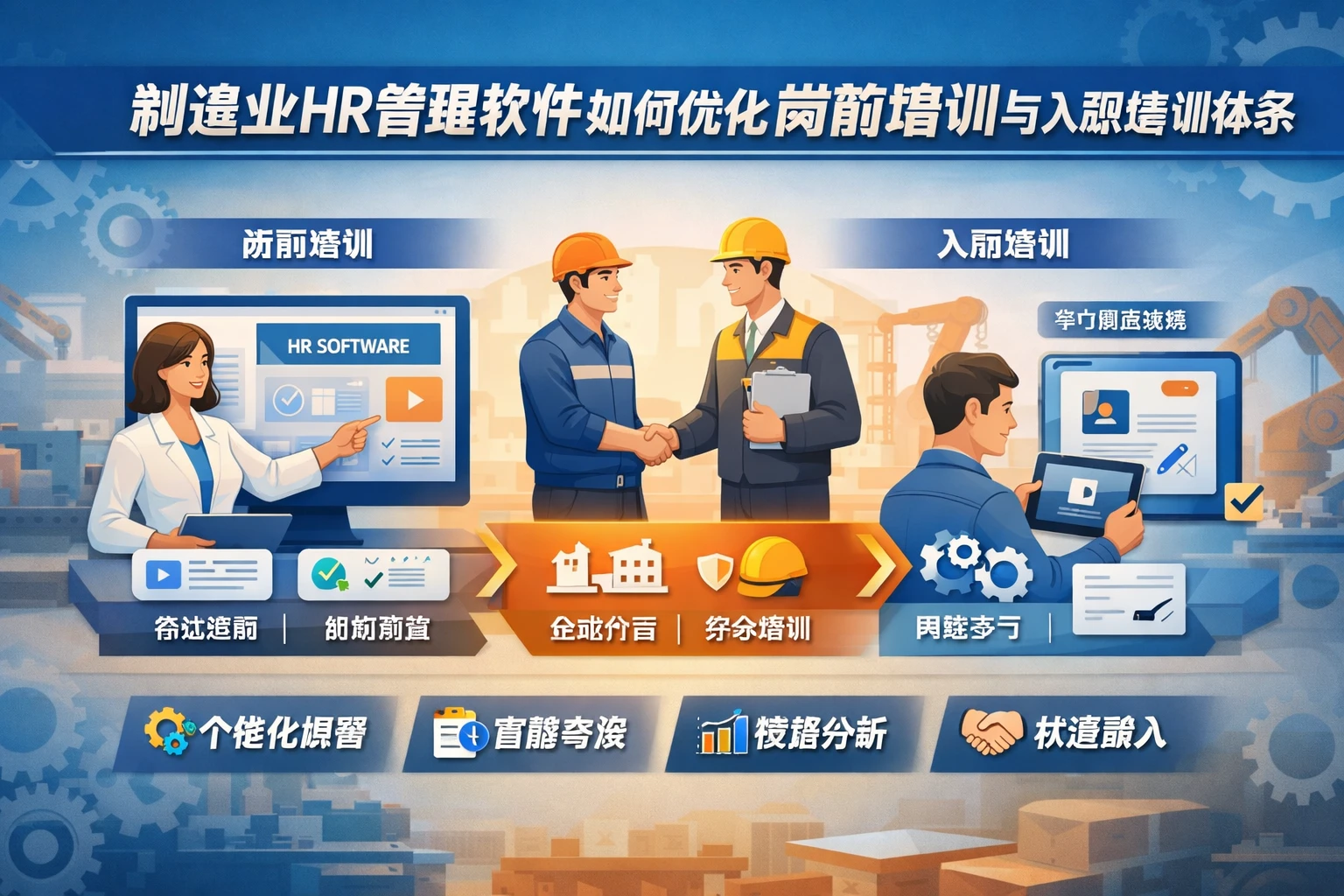 制造业HR管理软件如何优化岗前培训与入职培训体系