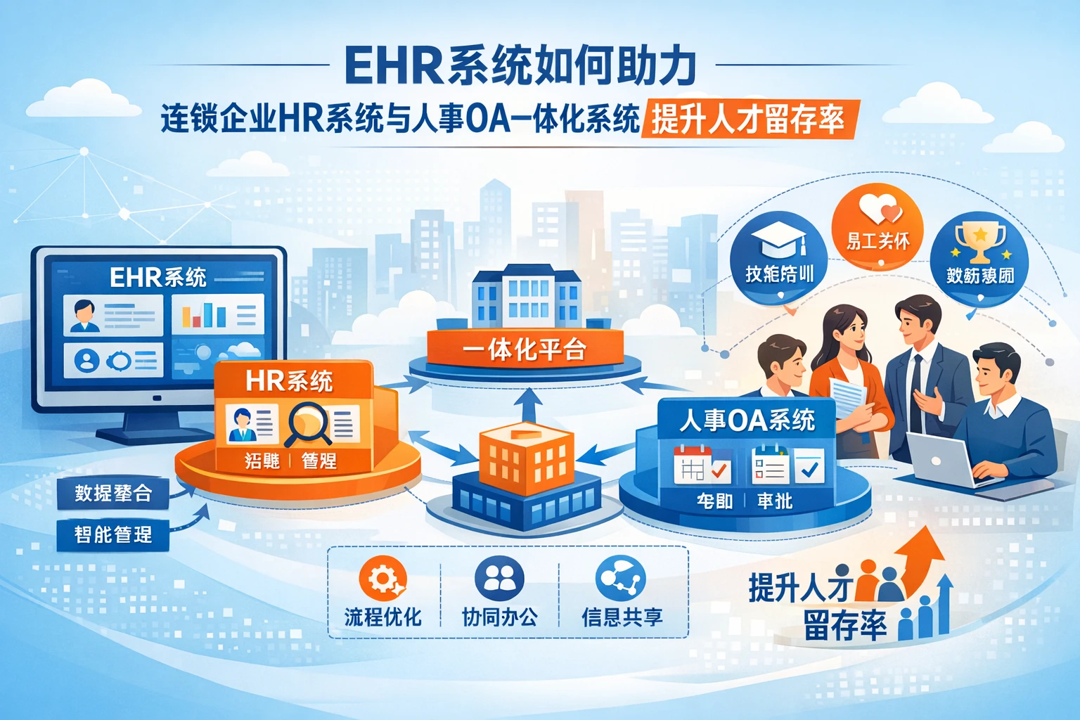 EHR系统如何助力连锁企业HR系统与人事OA一体化系统提升人才留存率