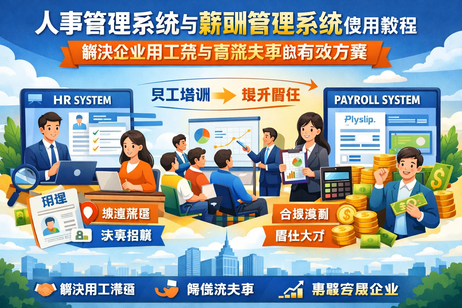 人事管理系统与薪酬管理系统使用教程:解决企业用工荒与高流失率的有效方案