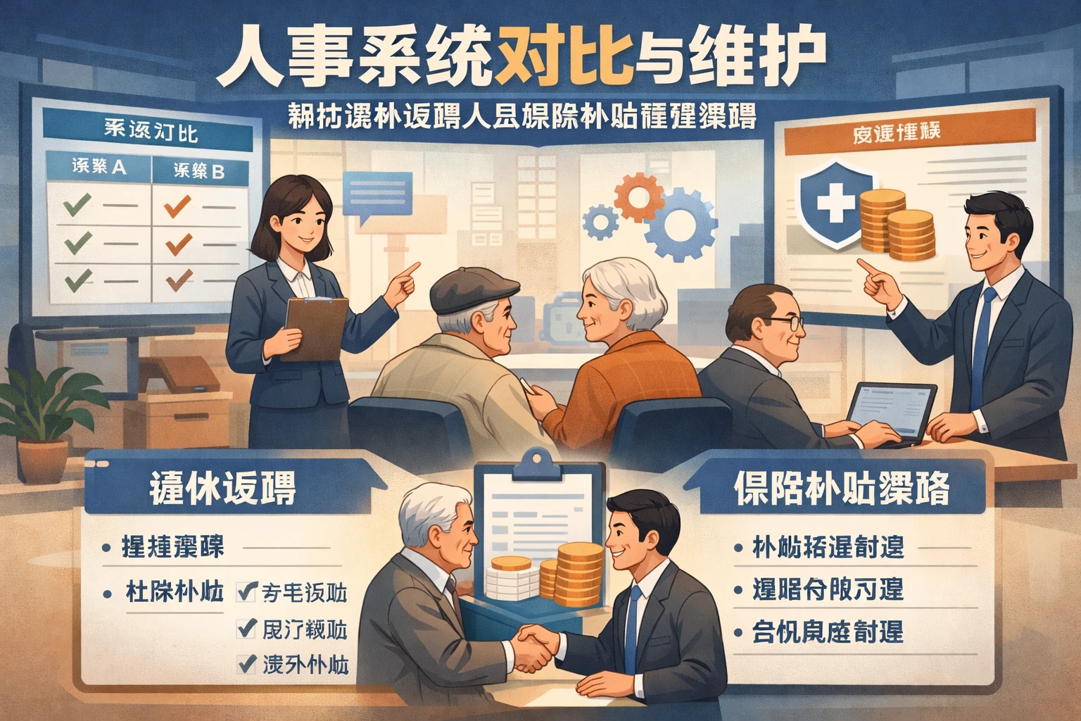 人事系统对比与维护：解析退休返聘人员保险补贴管理策略