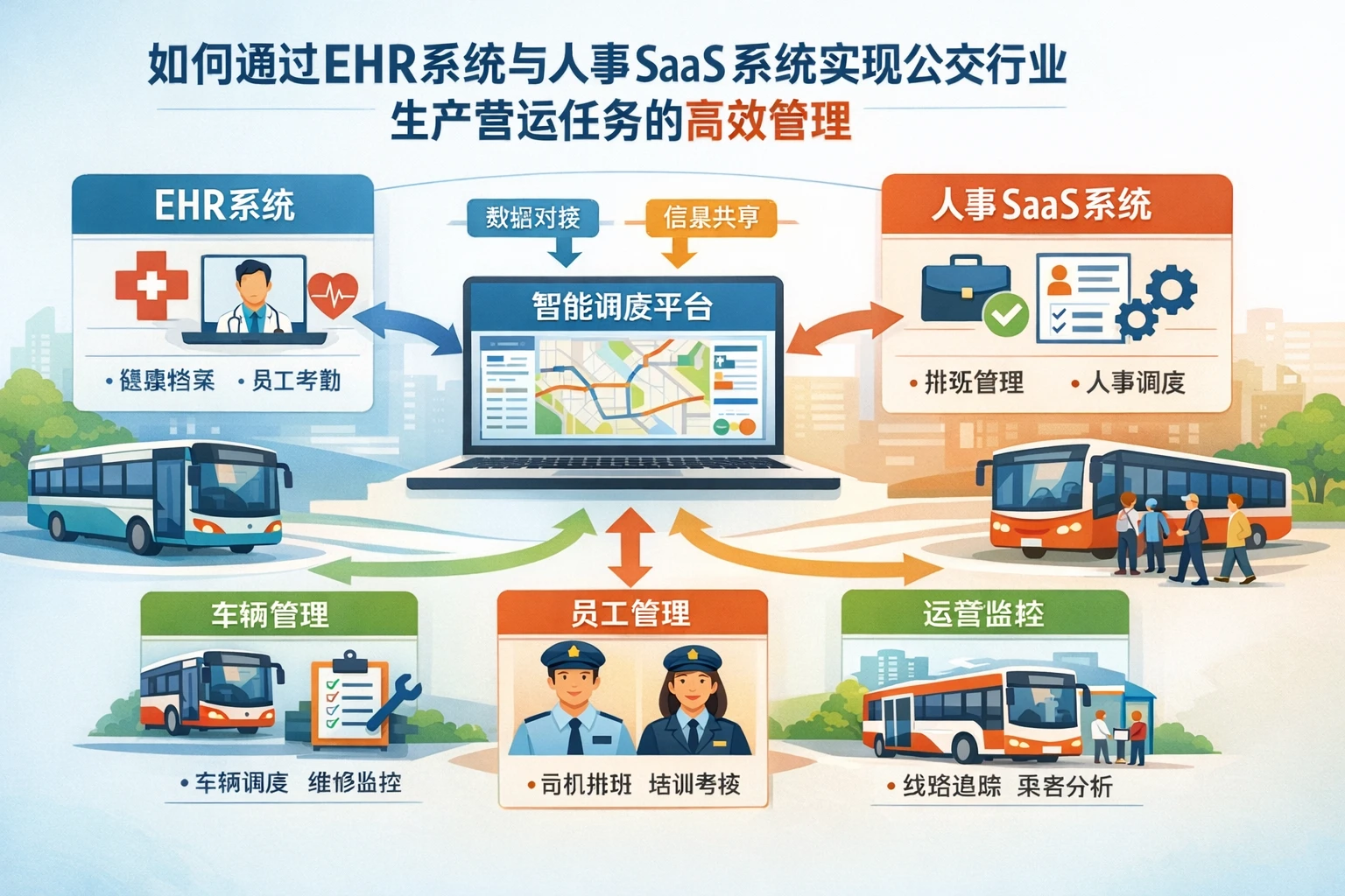 如何通过EHR系统与人事SaaS系统实现公交行业生产营运任务的高效管理