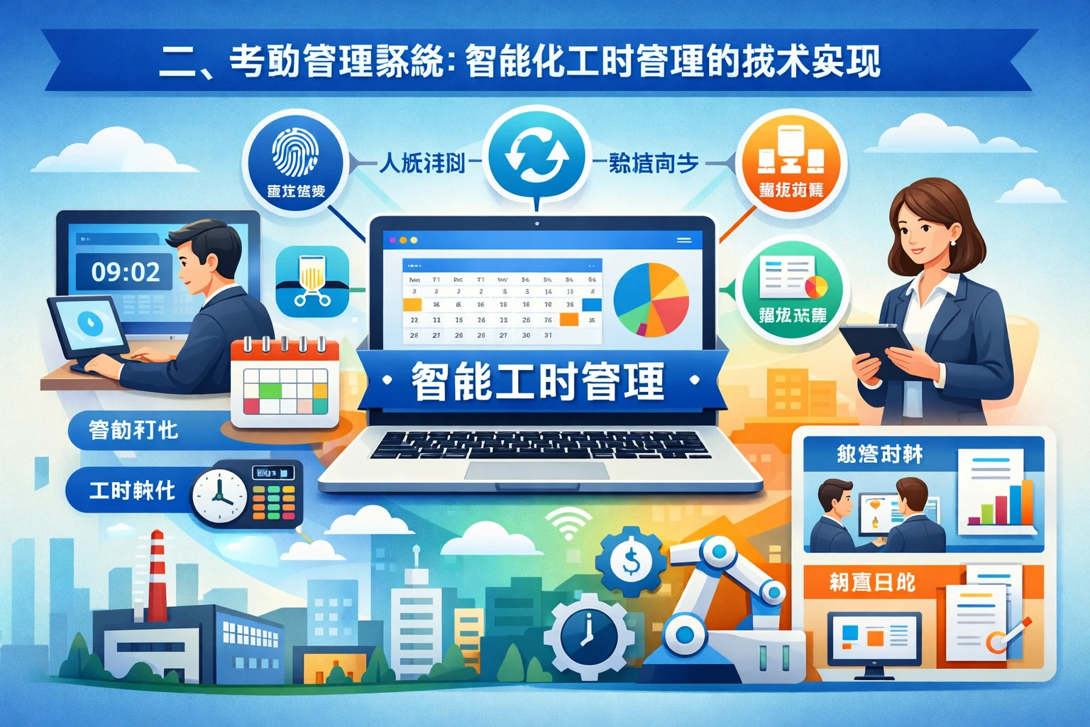 二、考勤管理系统：智能化工时管理的技术实现