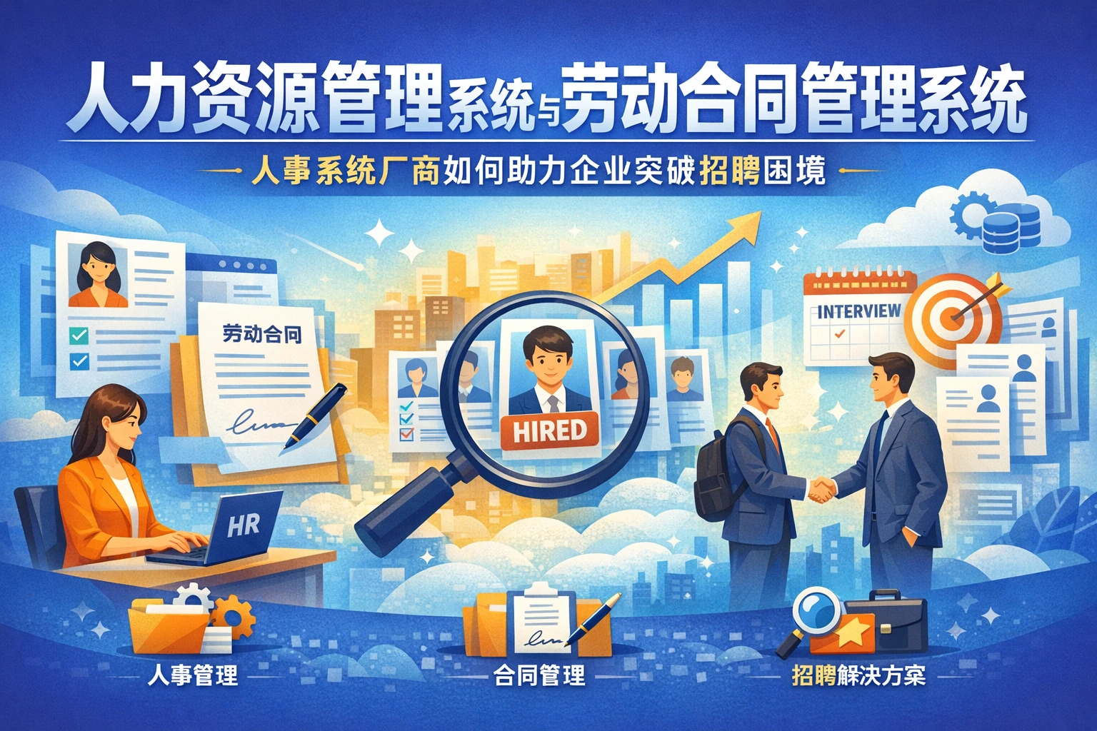 人力资源管理系统与劳动合同管理系统：人事系统厂商如何助力企业突破招聘困境