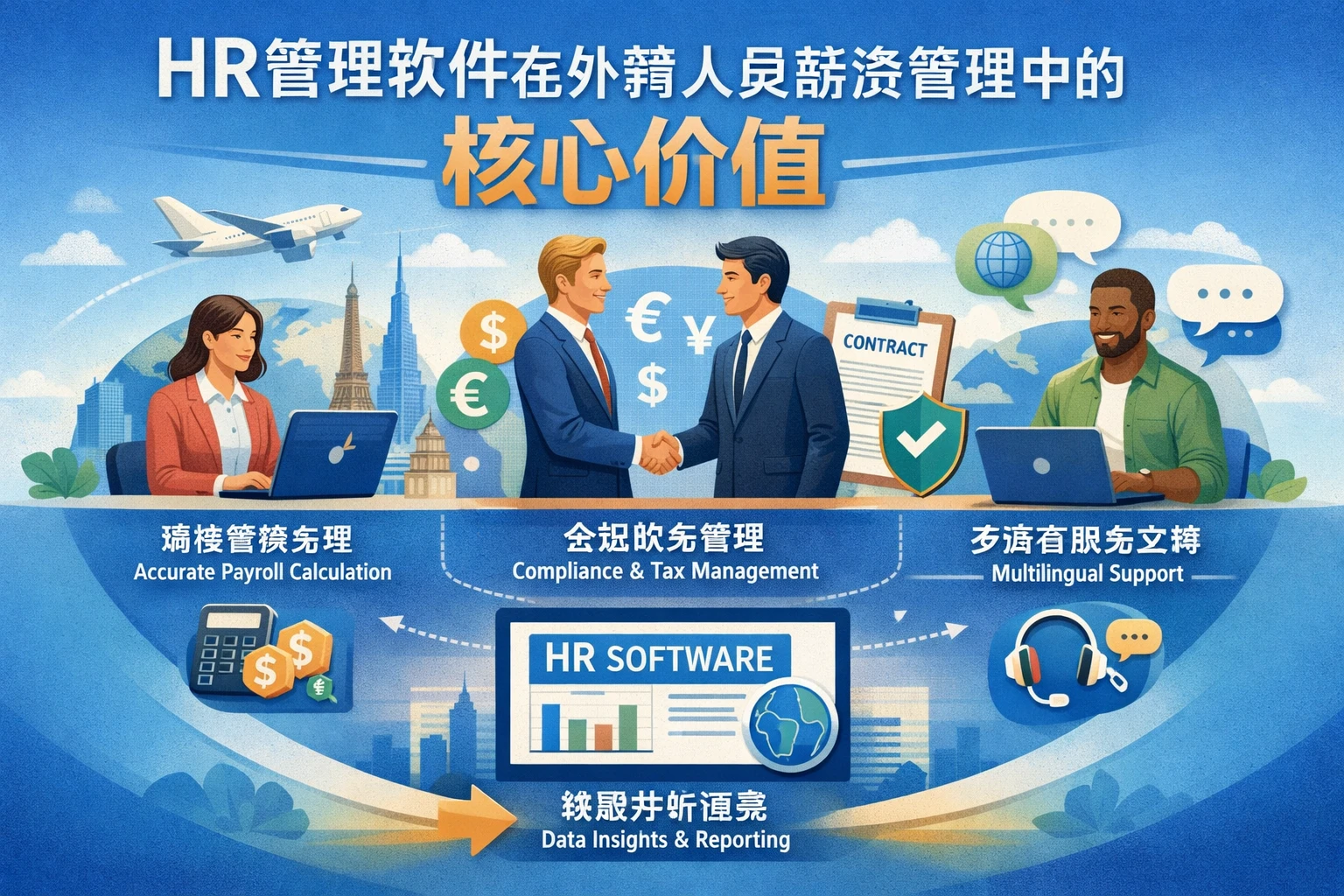 HR管理软件在外籍人员薪资管理中的核心价值