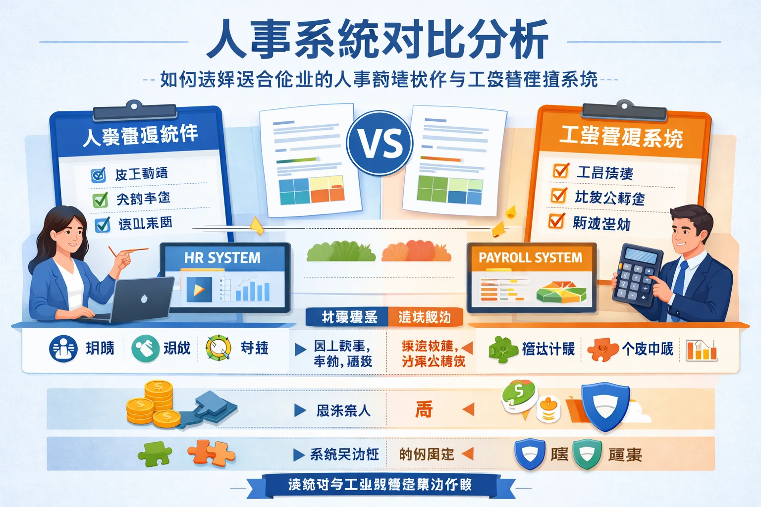 人事系统对比分析：如何选择适合企业的人事管理软件与工资管理系统