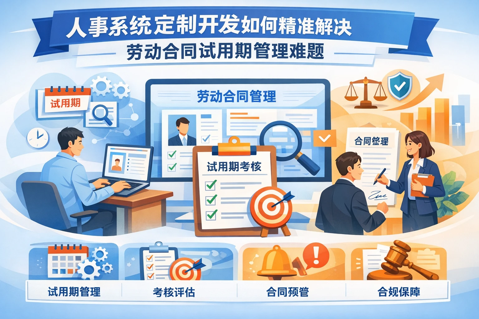 人事系统定制开发如何精准解决劳动合同试用期管理难题