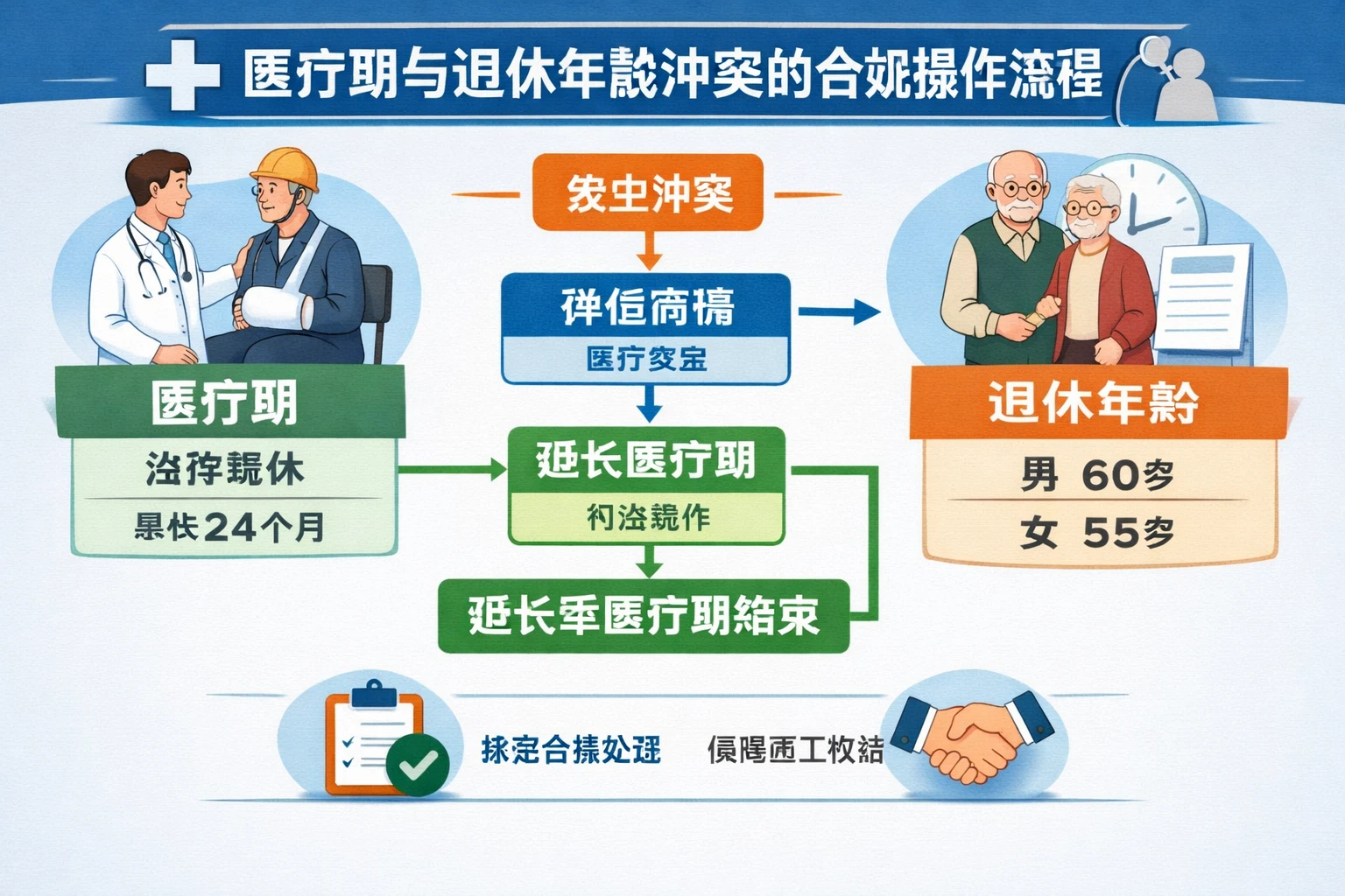 医疗期与退休年龄冲突的合规操作流程