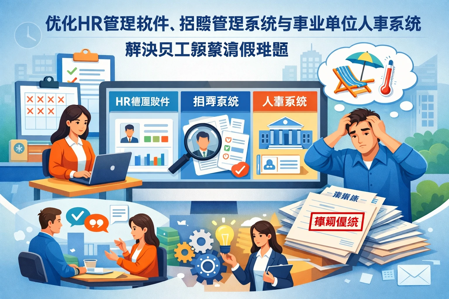优化HR管理软件、招聘管理系统与事业单位人事系统，解决员工频繁请假难题