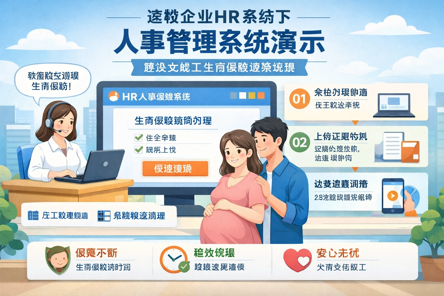 连锁企业HR系统下人事管理系统演示：解决女职工生育保险续缴难题