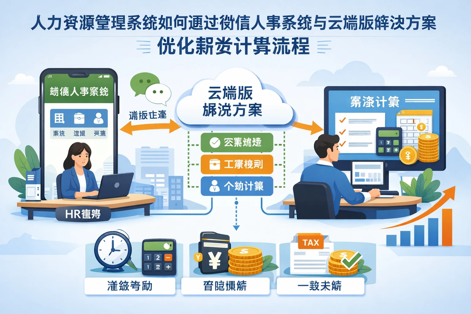 人力资源管理系统如何通过微信人事系统与云端版解决方案优化薪资计算流程
