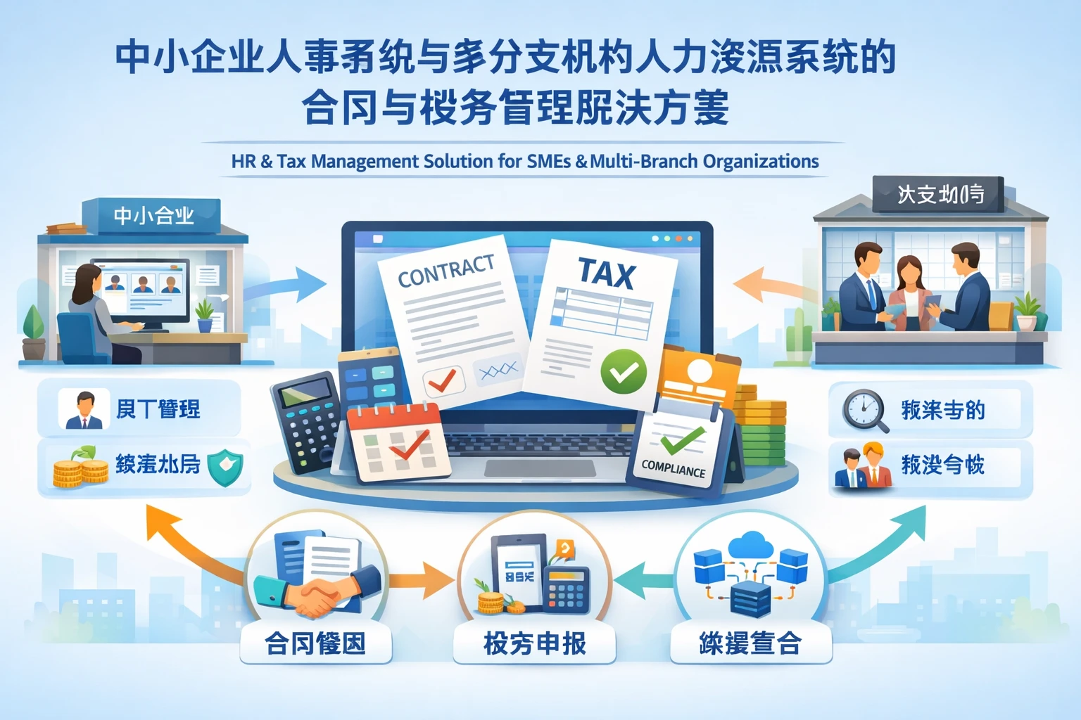 中小企业人事系统与多分支机构人力资源系统的合同与税务管理解决方案