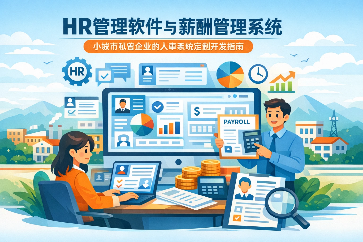 HR管理软件与薪酬管理系统：小城市私营企业的人事系统定制开发指南