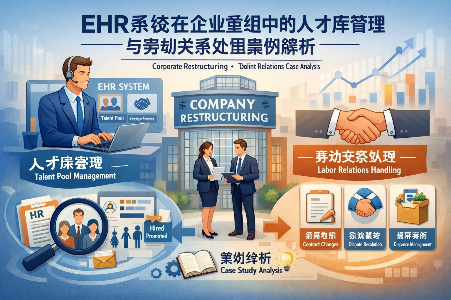 EHR系统在企业重组中的人才库管理与劳动关系处理案例解析