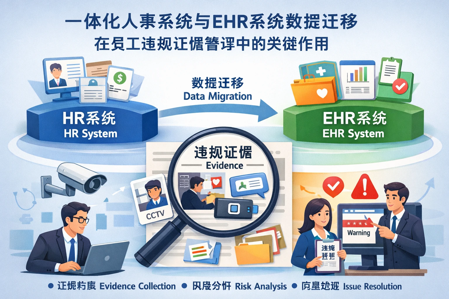 一体化人事系统与EHR系统数据迁移在员工违规证据管理中的关键作用