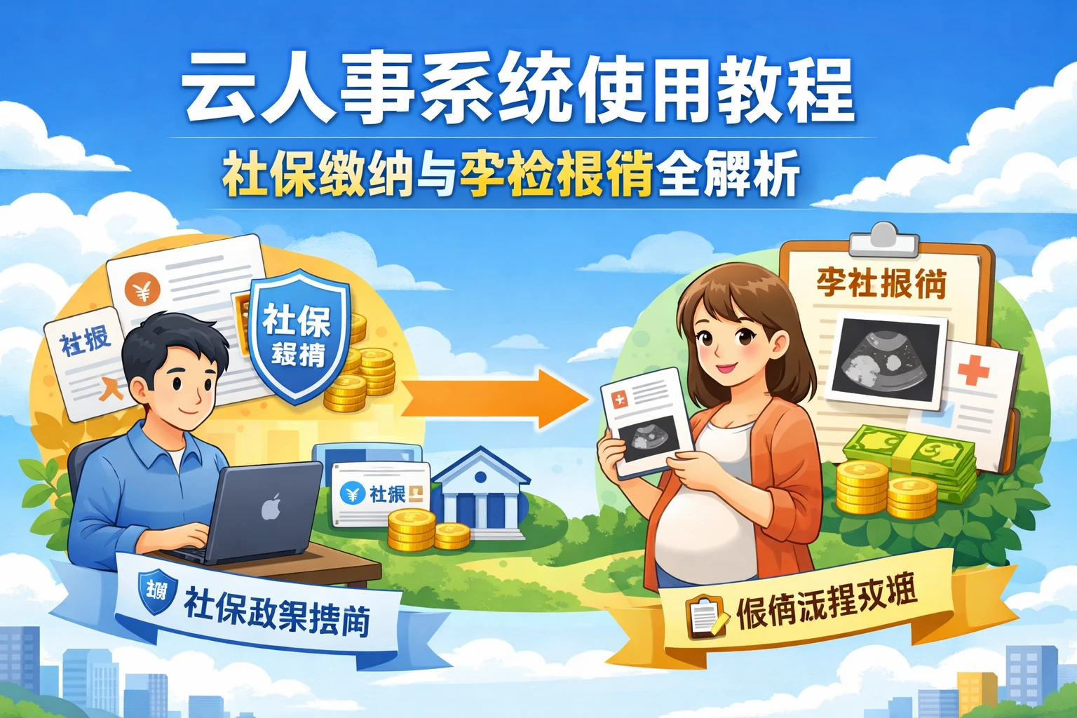 云人事系统使用教程：社保缴纳与孕检报销全解析