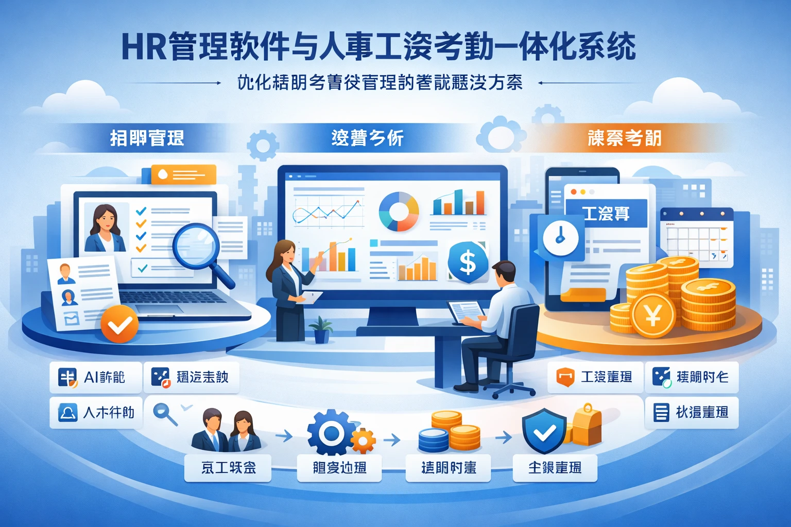 HR管理软件与人事工资考勤一体化系统：优化招聘与薪资管理的智能解决方案