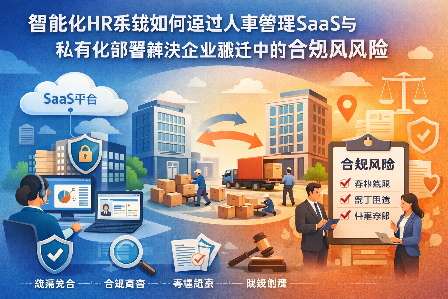 智能化HR系统如何通过人事管理SaaS与私有化部署解决企业搬迁中的合规风险