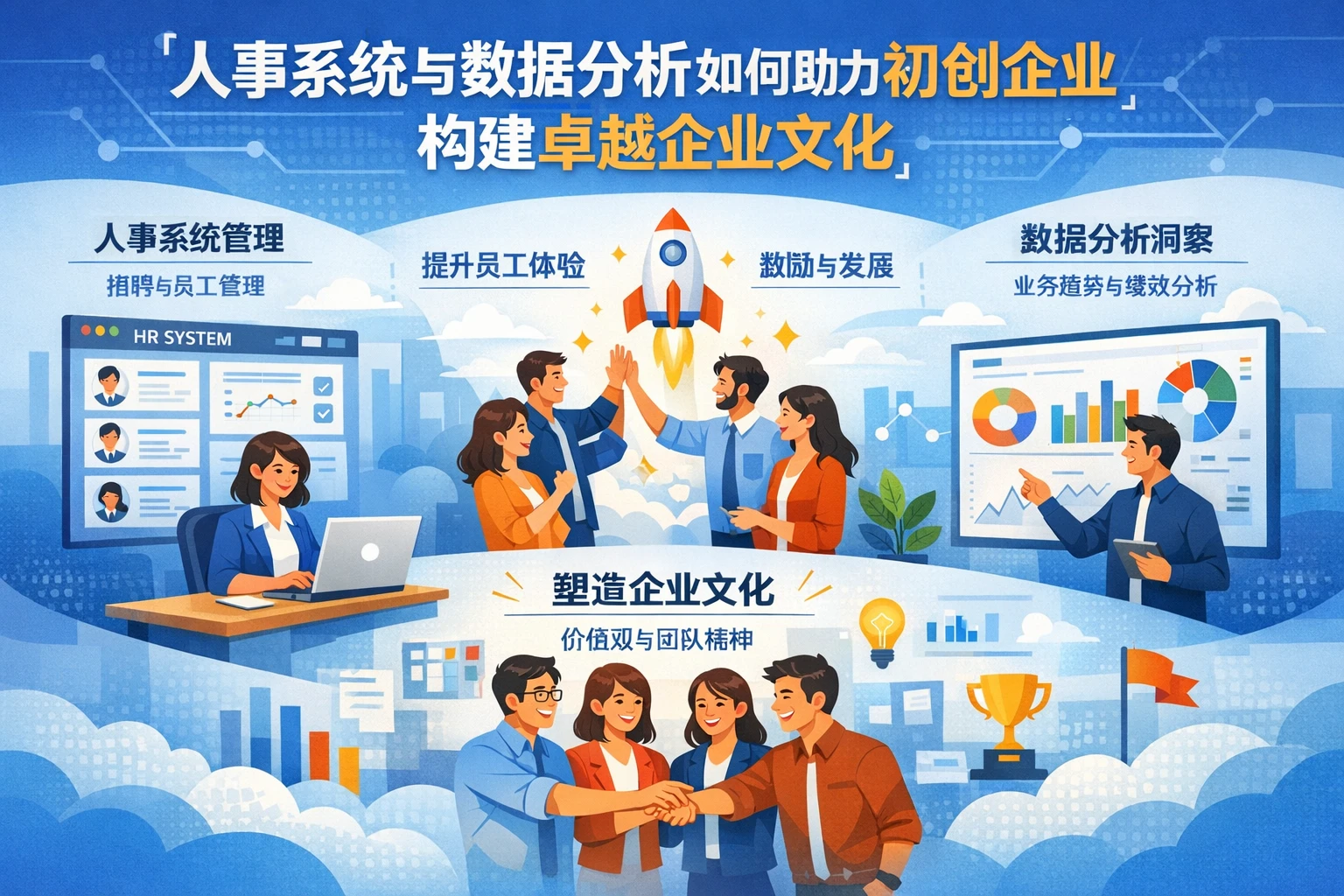 人事系统与数据分析如何助力初创企业构建卓越企业文化