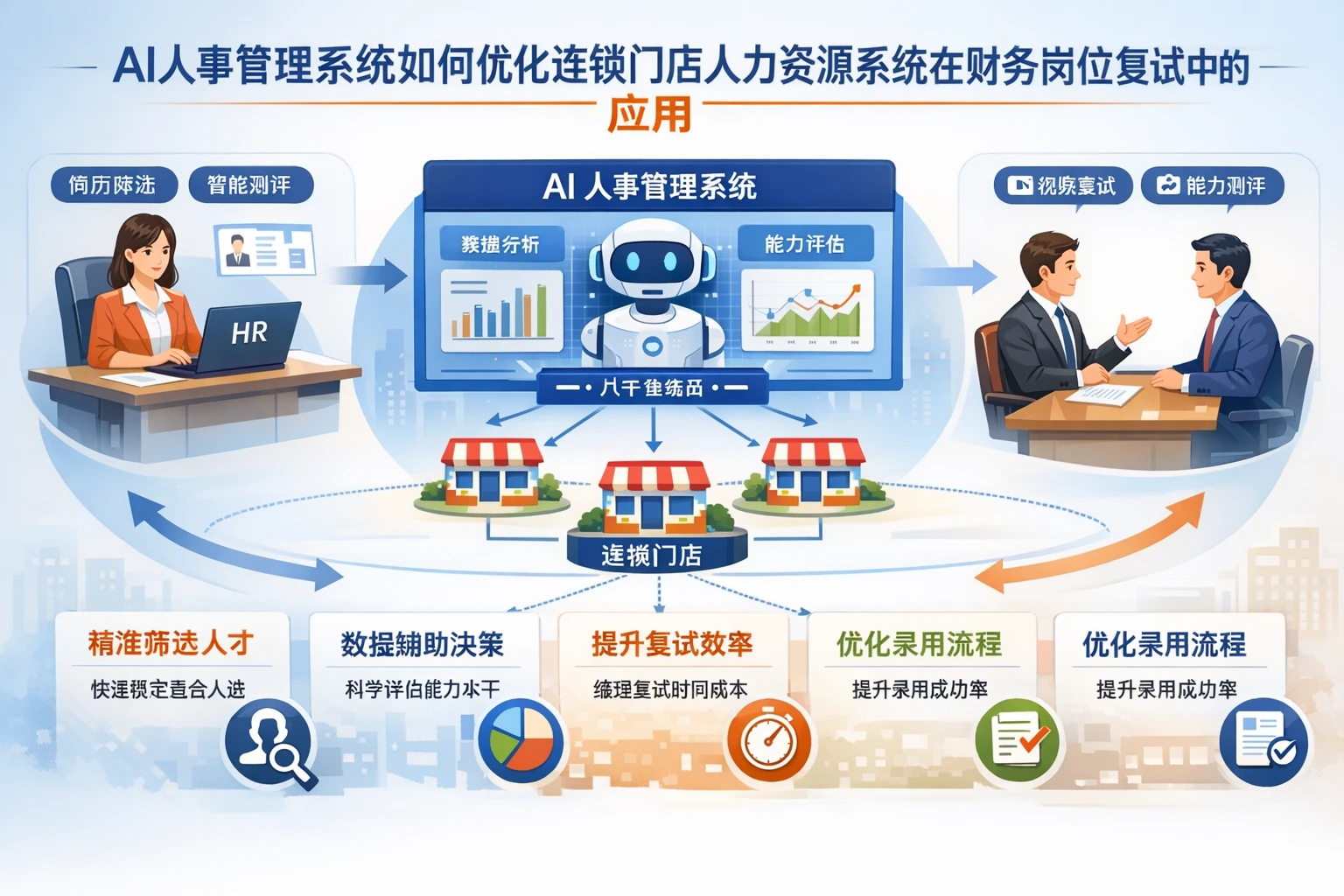 AI人事管理系统如何优化连锁门店人力资源系统在财务岗位复试中的应用