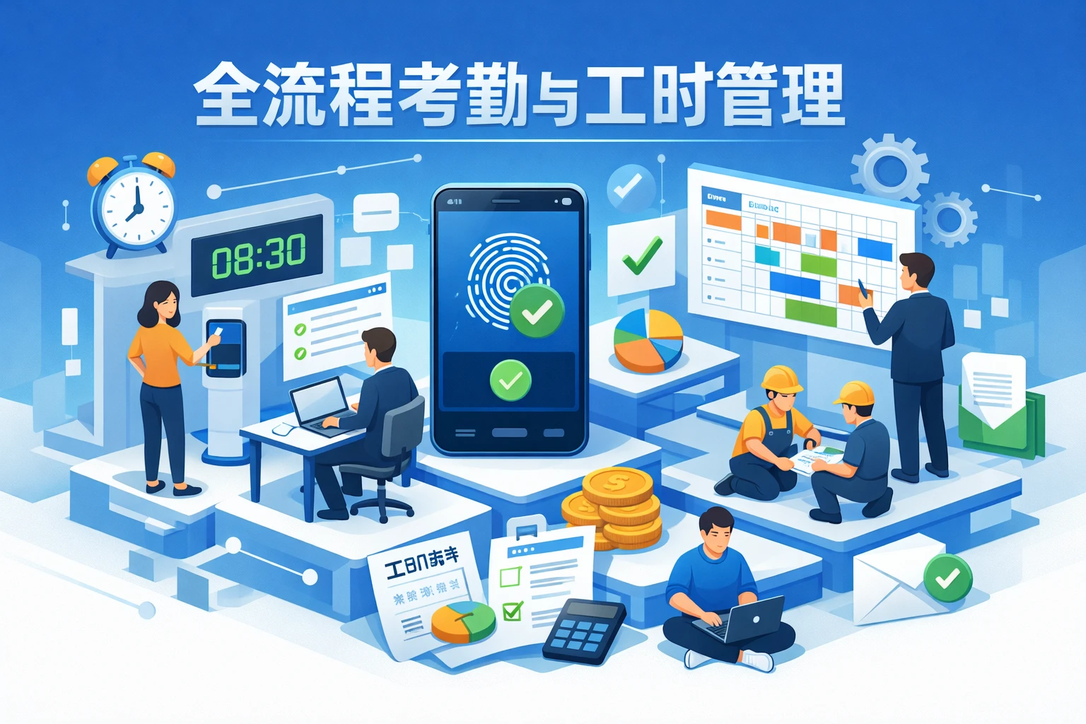 全流程考勤与工时管理