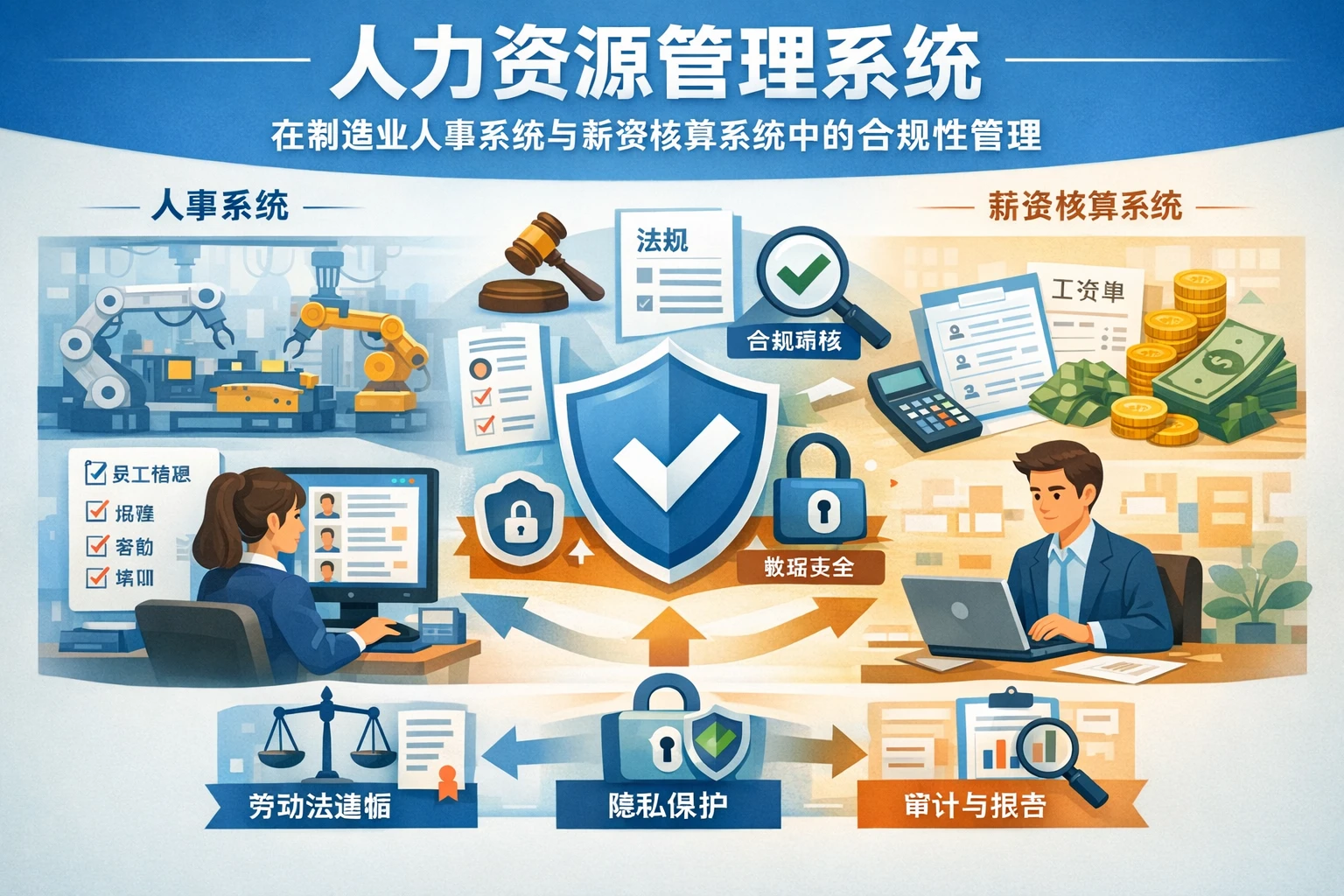 人力资源管理系统在制造业人事系统与薪资核算系统中的合规性管理