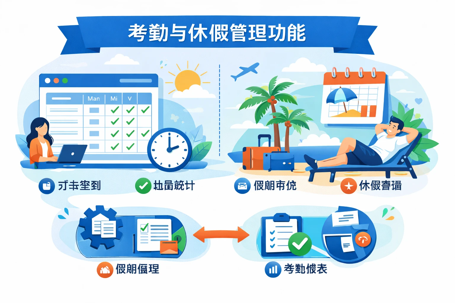 考勤与休假管理功能